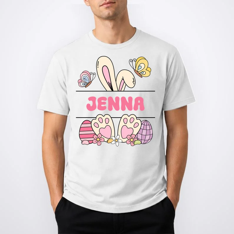 Custom Name Easter Bunny T-Shirt - Front 1