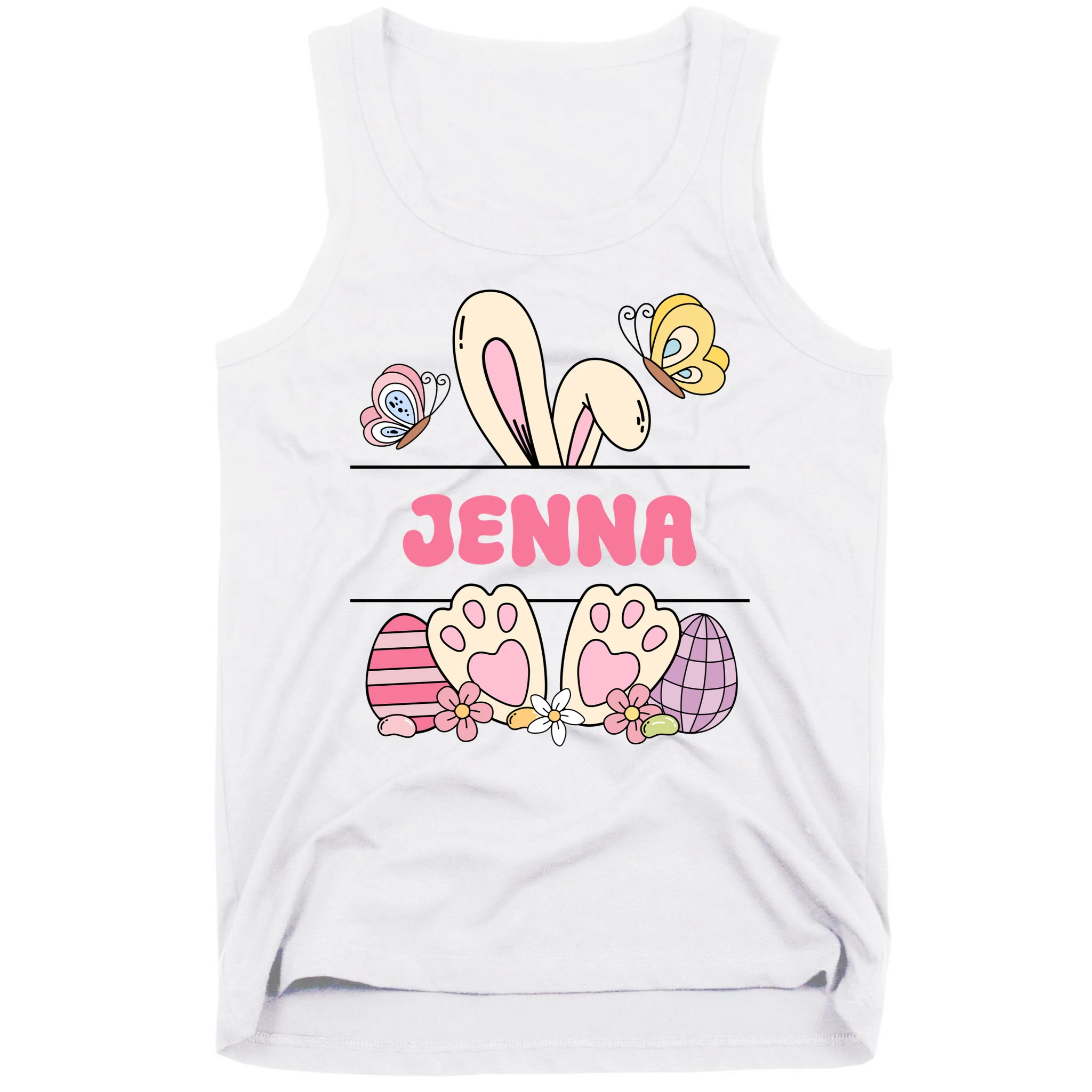 Custom Name Easter Bunny Men's Tank Top - Front