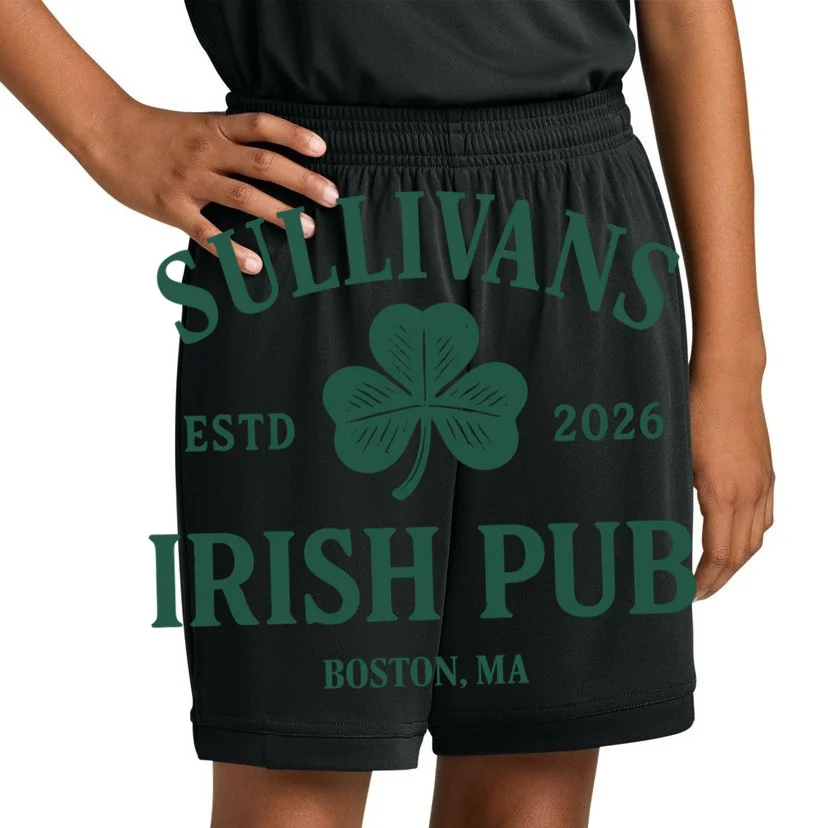 Custom Name Irish Pub Kids Shorts - Front 1