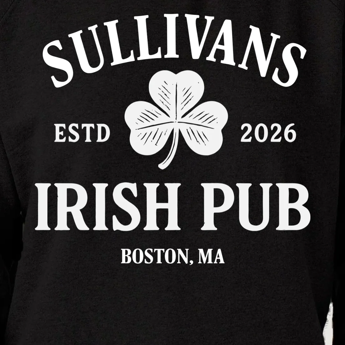 Custom Name Irish Pub Women's Sweatshirt - Front - Close-up