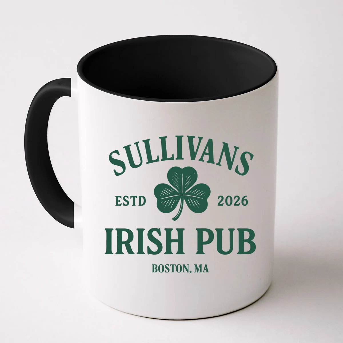 Custom Name Irish Pub Coffee Mug - Front