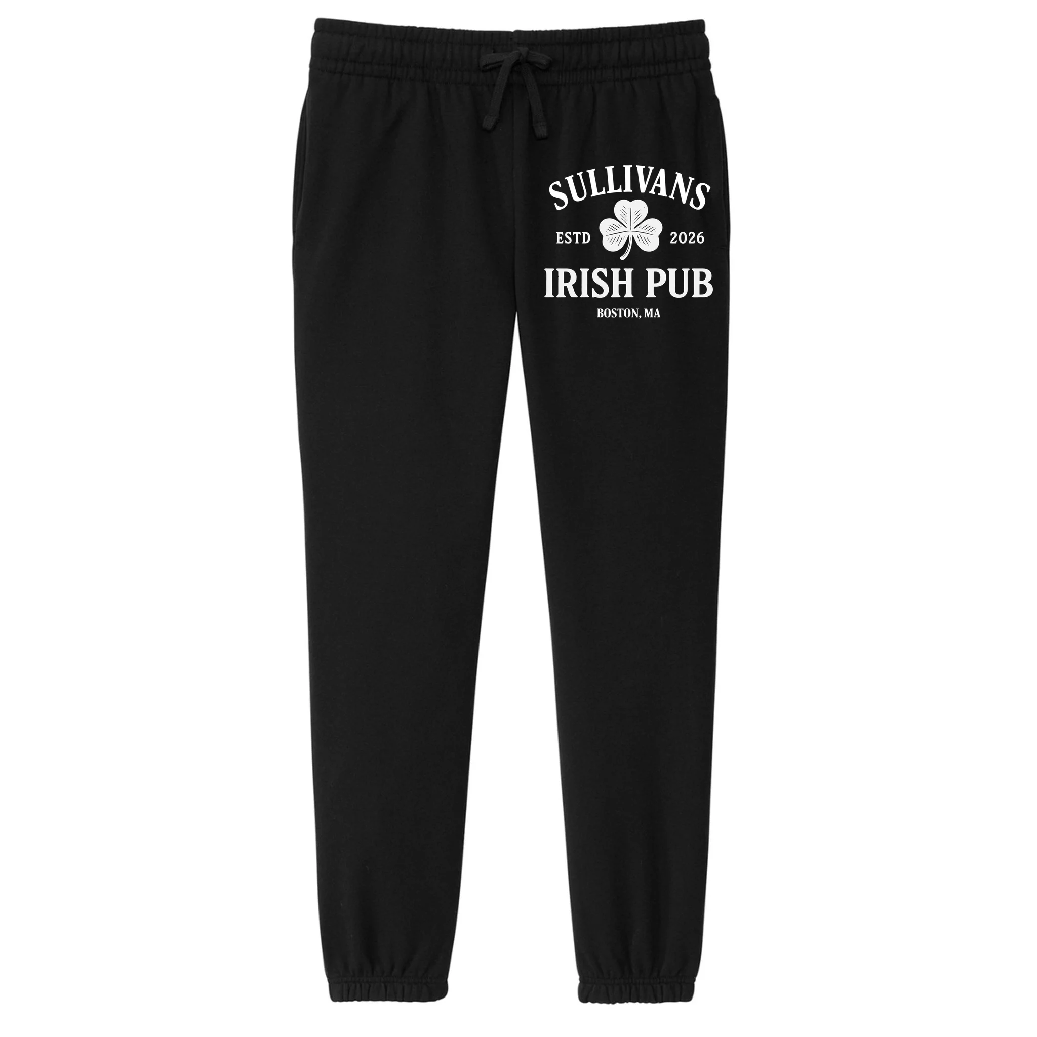Custom Name Irish Pub Women's Fleece Sweatpants - Front
