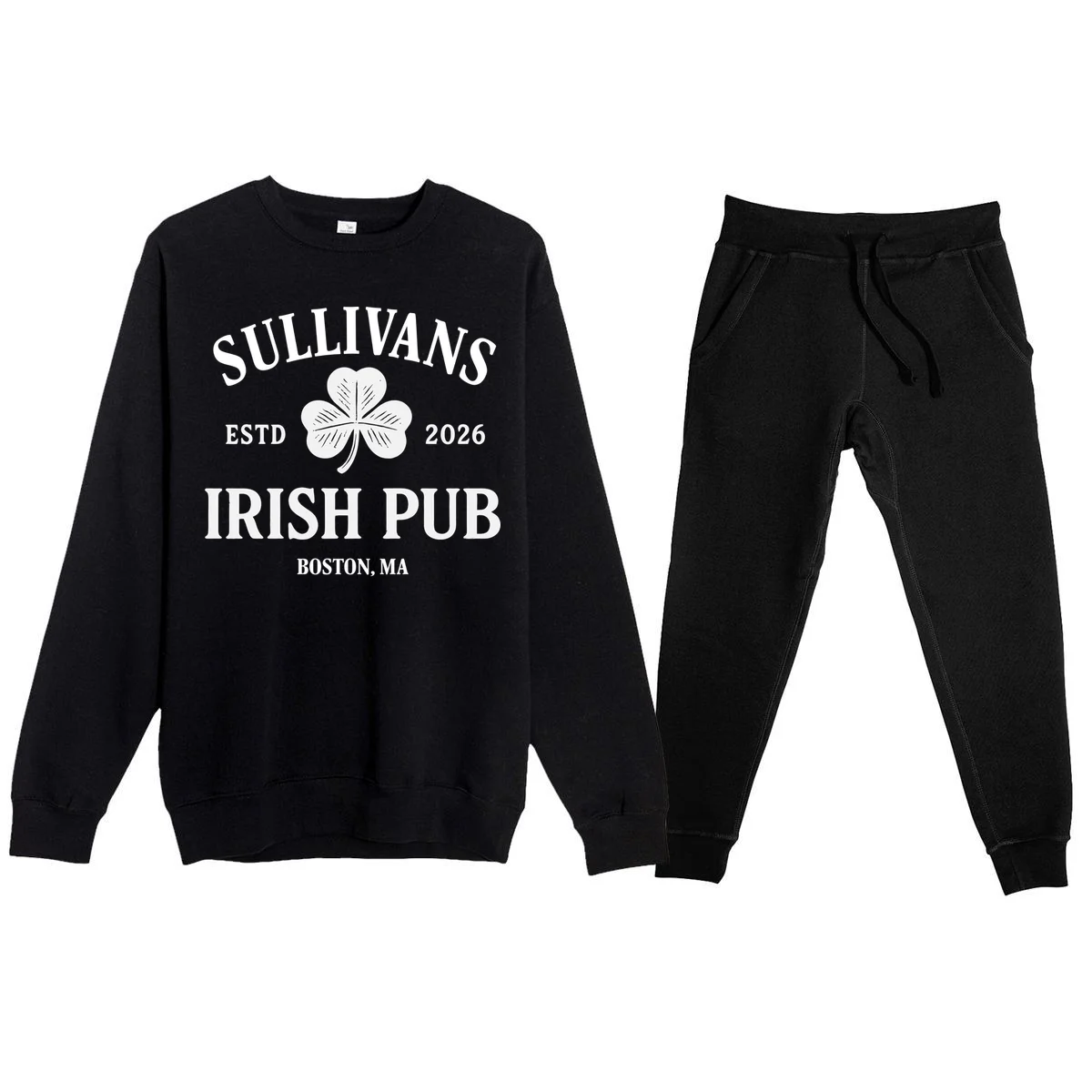 Custom Name Irish Pub Men's Sweatsuit - Front