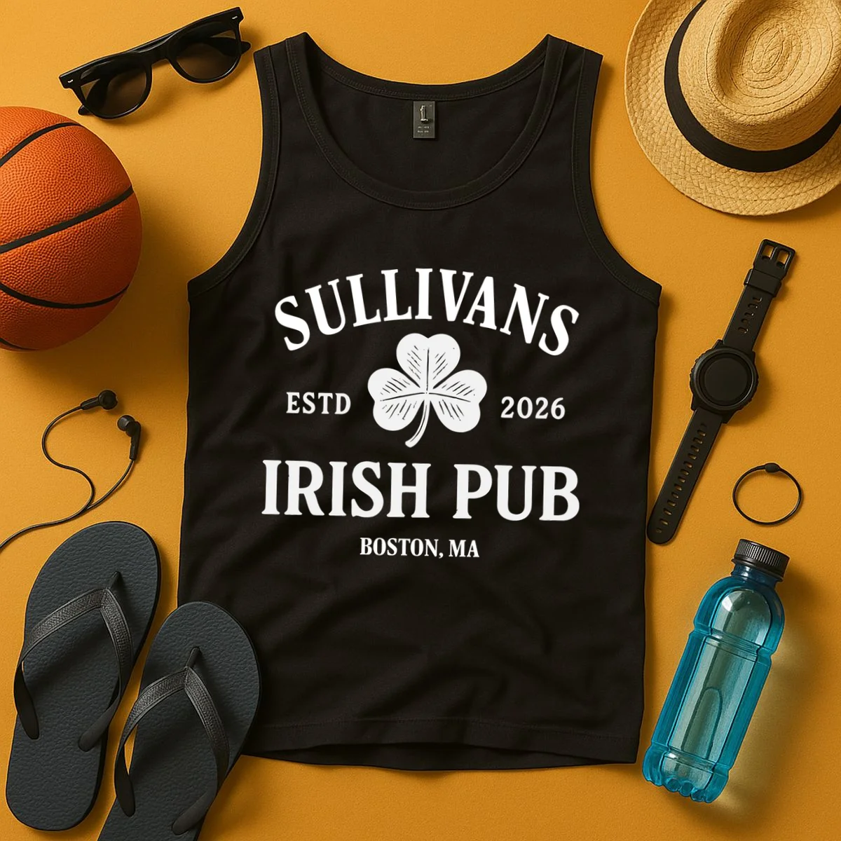Custom Name Irish Pub Tank Top - Front 3