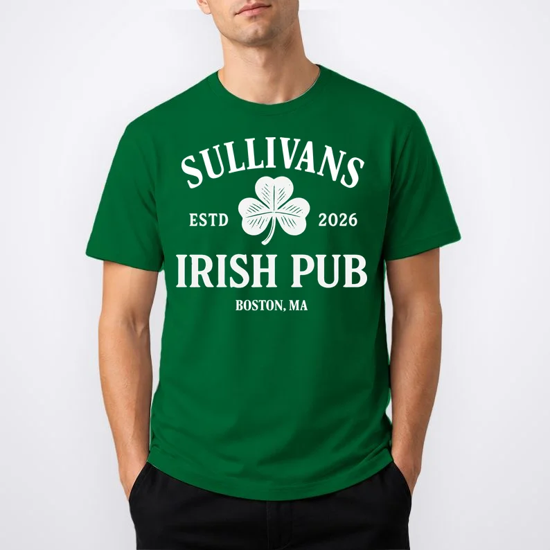 Custom Name Irish Pub T-Shirt - Front 1