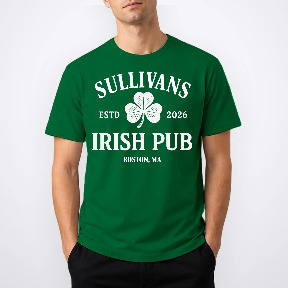 Custom Name Irish Pub T-Shirt - Front 1