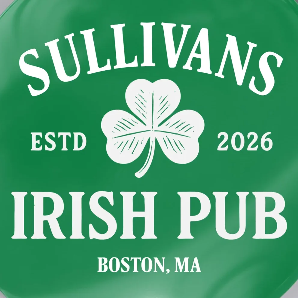 Custom Name Irish Pub Button - Front - Close-up