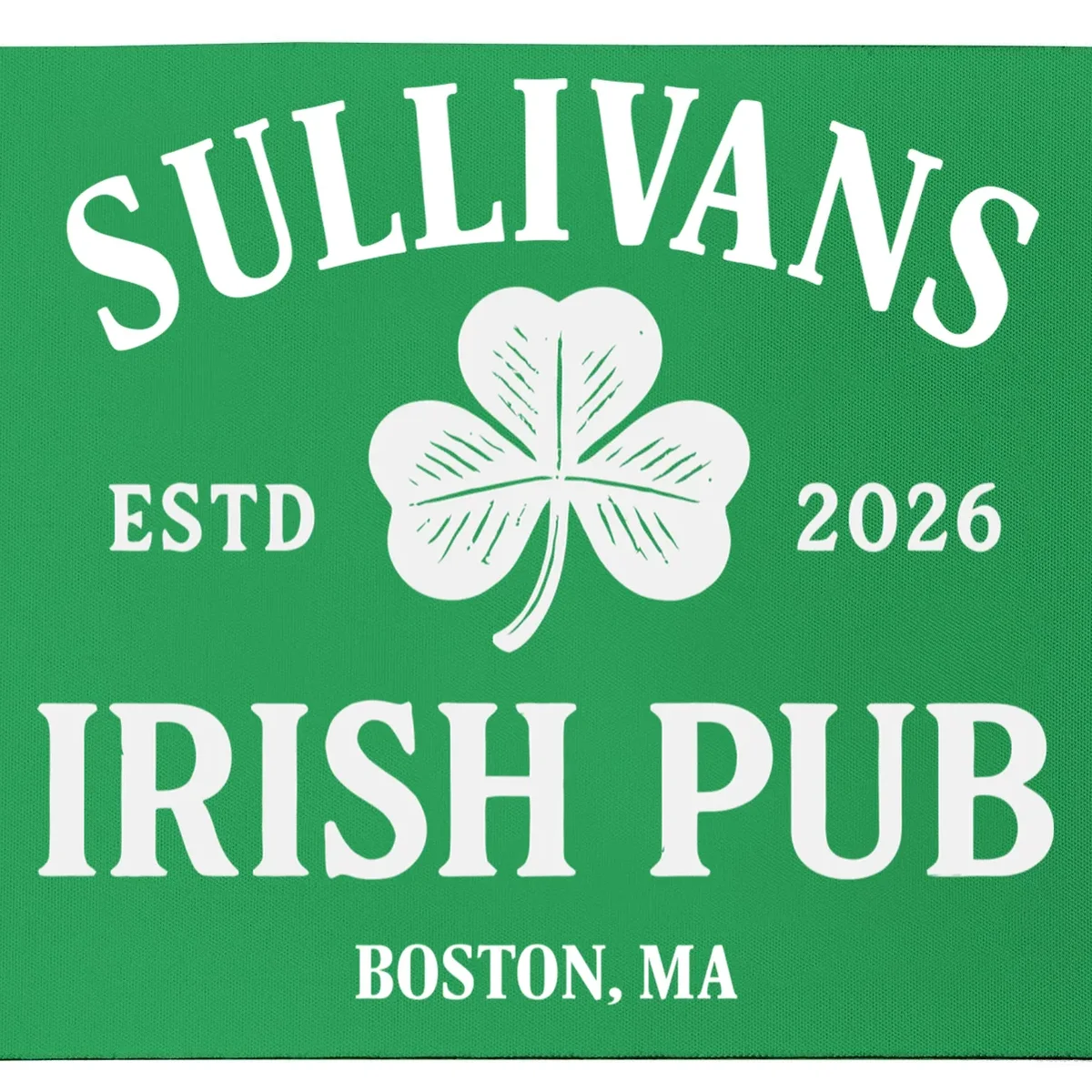 Custom Name Irish Pub Mouse Pad - Front - Close-up