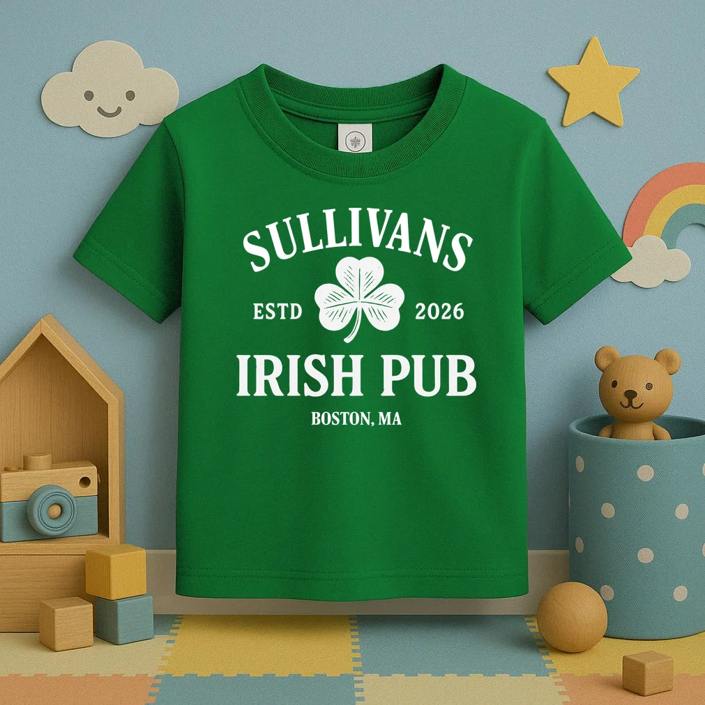 Custom Name Irish Pub Toddler T-Shirt - Front 2