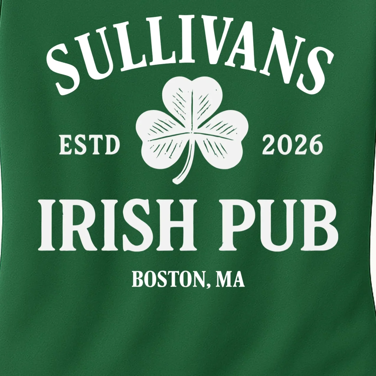 Custom Name Irish Pub Women's T-Shirt - Front - Close-up