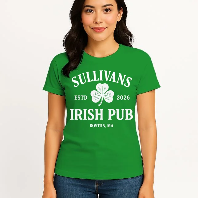 Custom Name Irish Pub Women's T-Shirt - Front 3