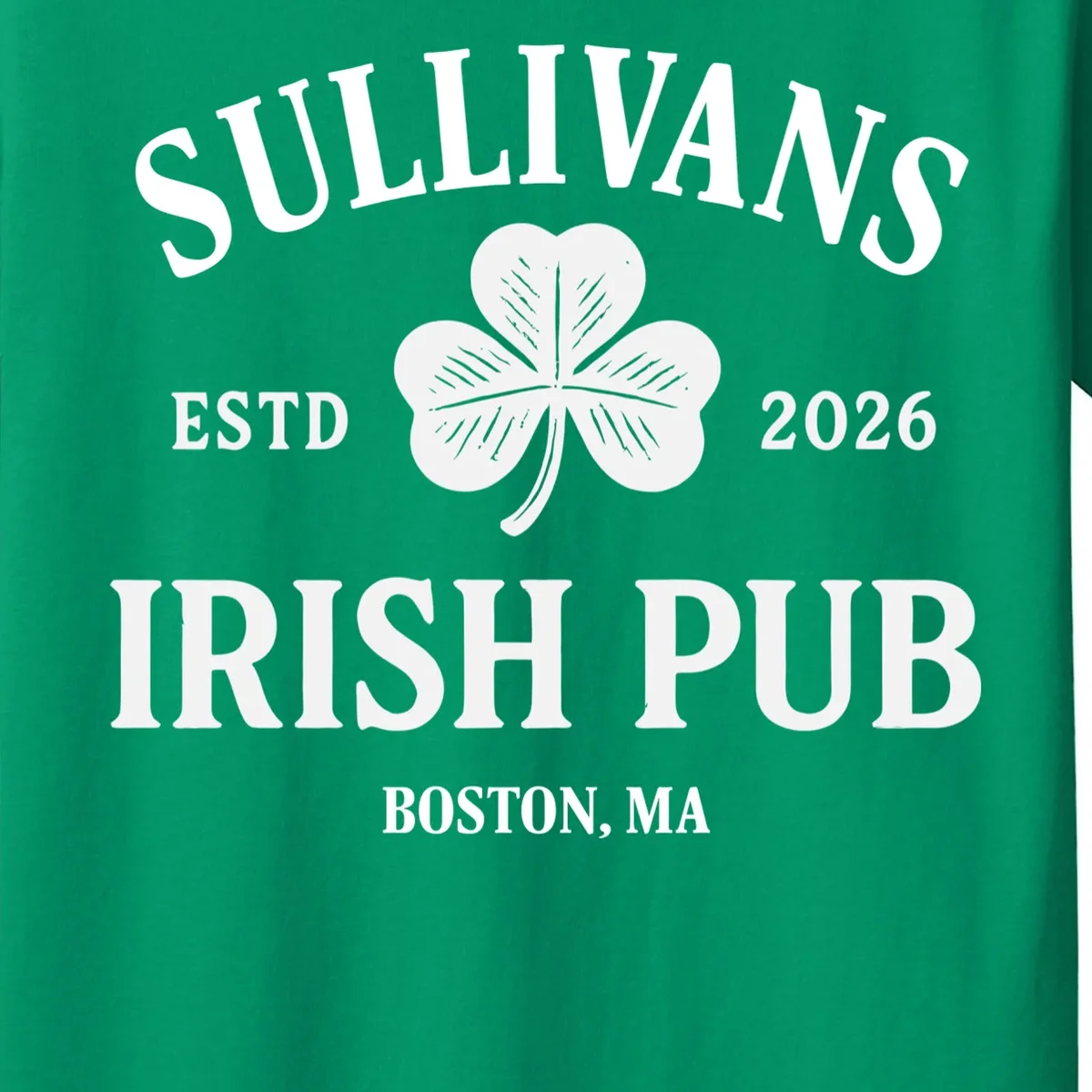 Custom Name Irish Pub Kids T-Shirt - Front - Close-up