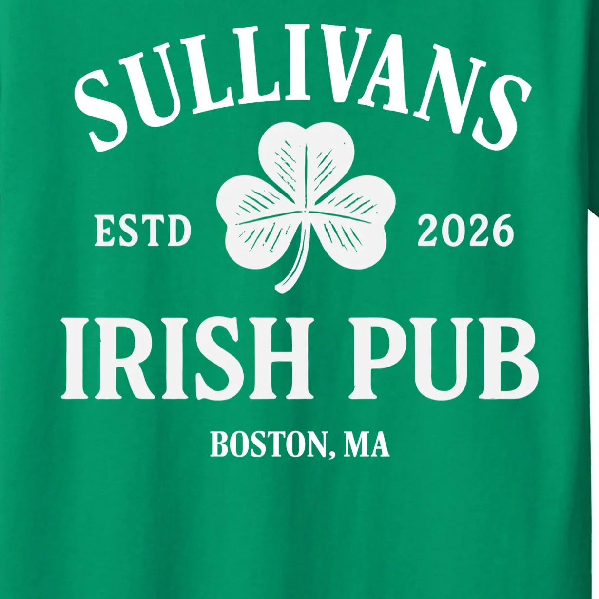 Custom Name Irish Pub Kids T-Shirt - Front - Close-up