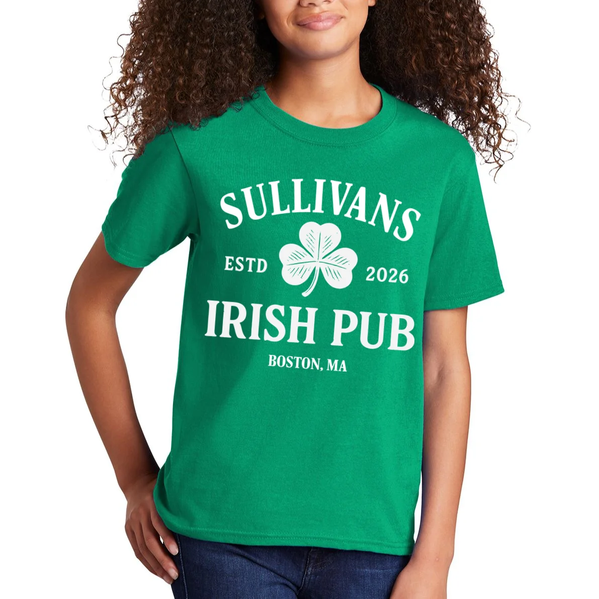 Custom Name Irish Pub Kids T-Shirt - Front 1