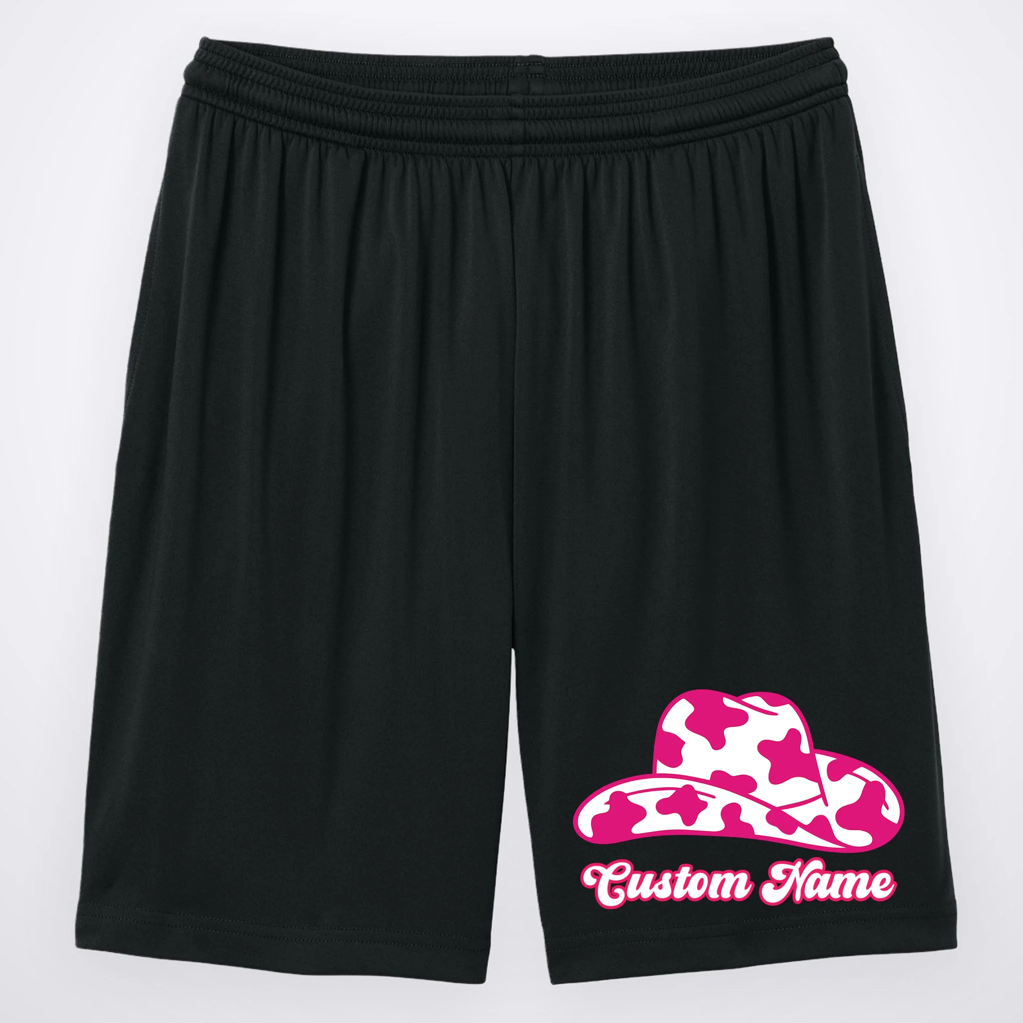 Custom Name Pink Cowgirl Girls Trip Men's Shorts - Front