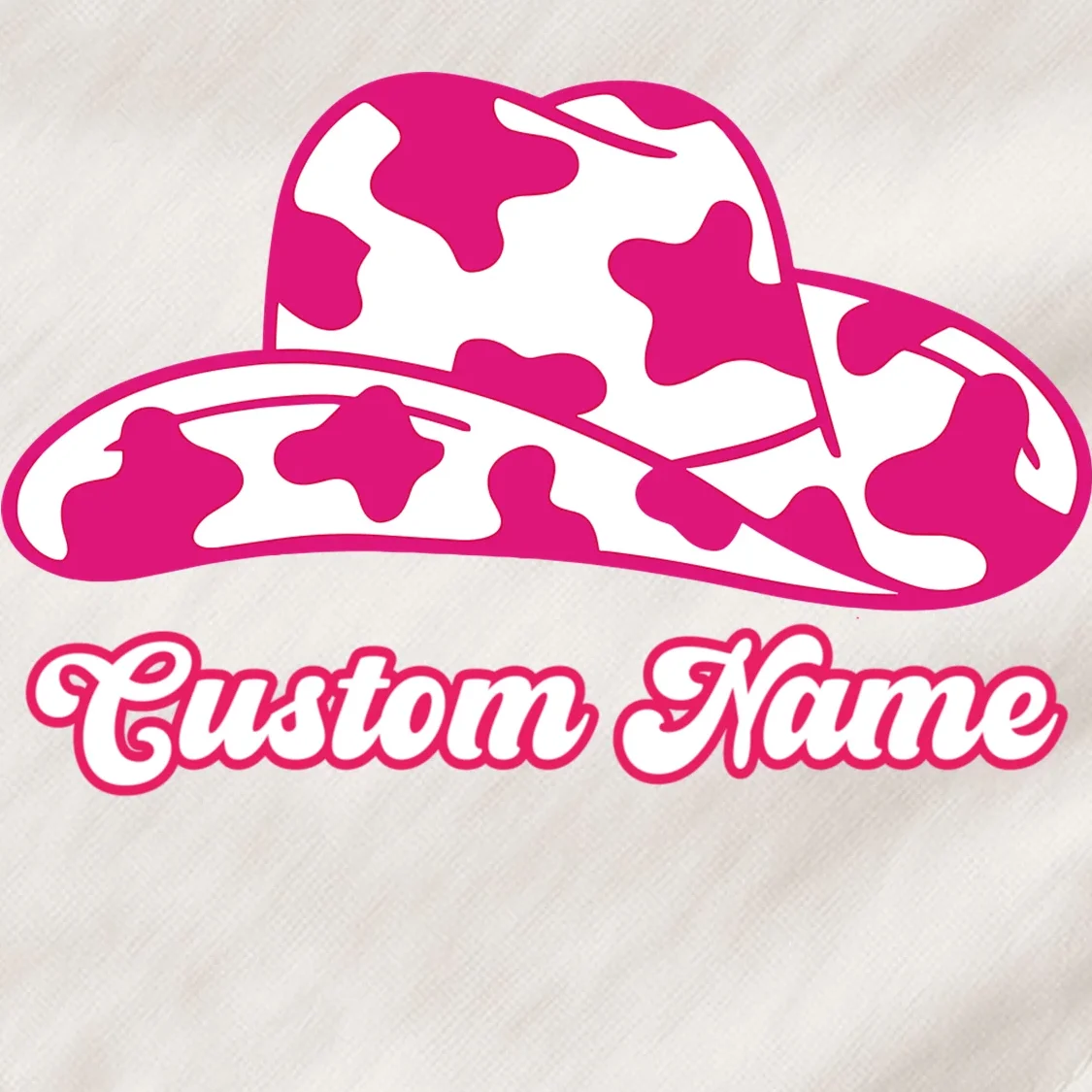 Custom Name Pink Cowgirl Girls Trip Dog Bandana - Front - Close-up