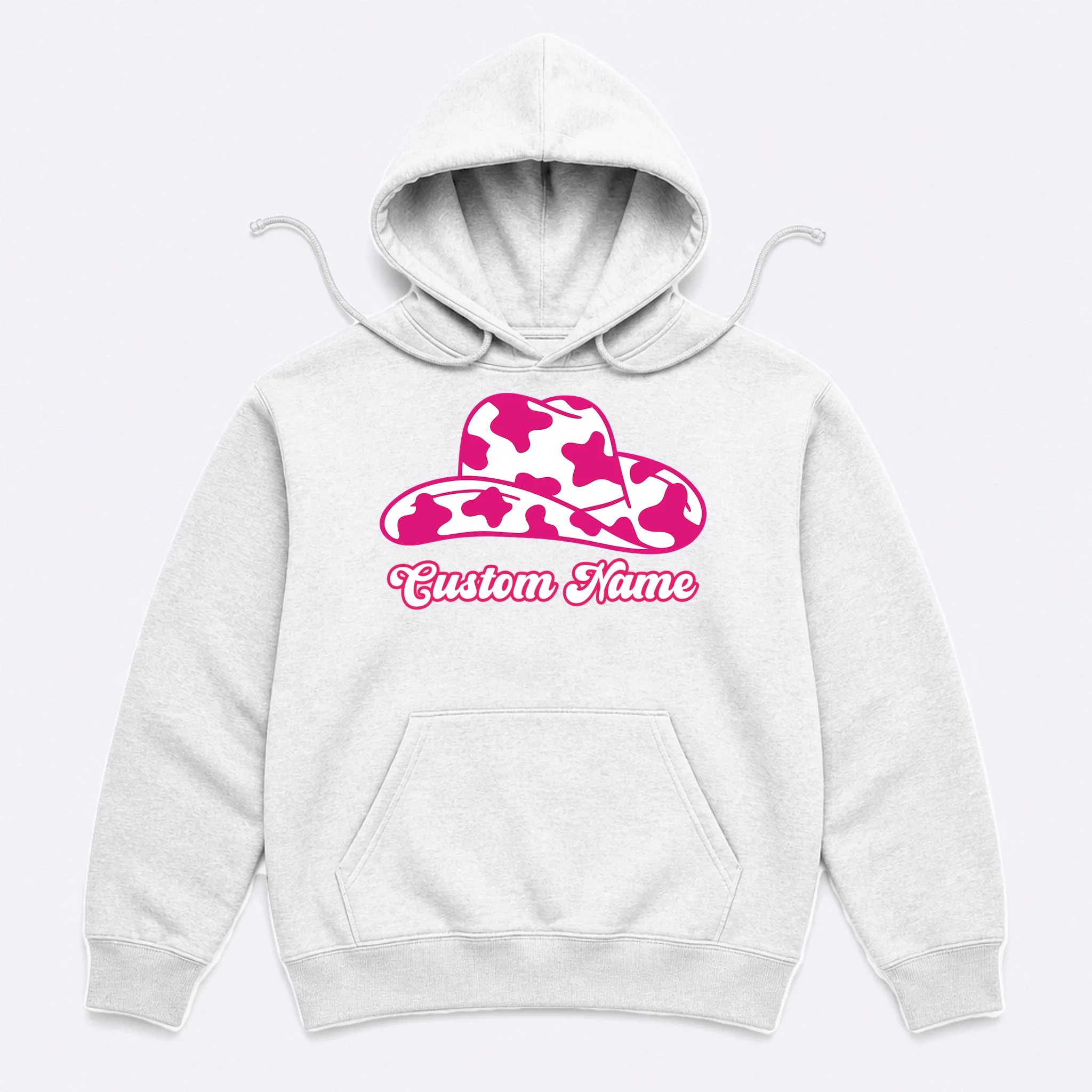 Custom Name Pink Cowgirl Girls Trip Men's Hoodie - Front