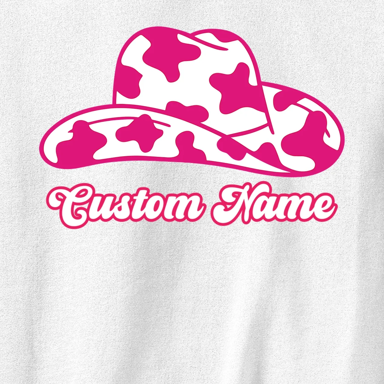 Custom Name Pink Cowgirl Girls Trip Men's Sweatshirt - Front - Close-up