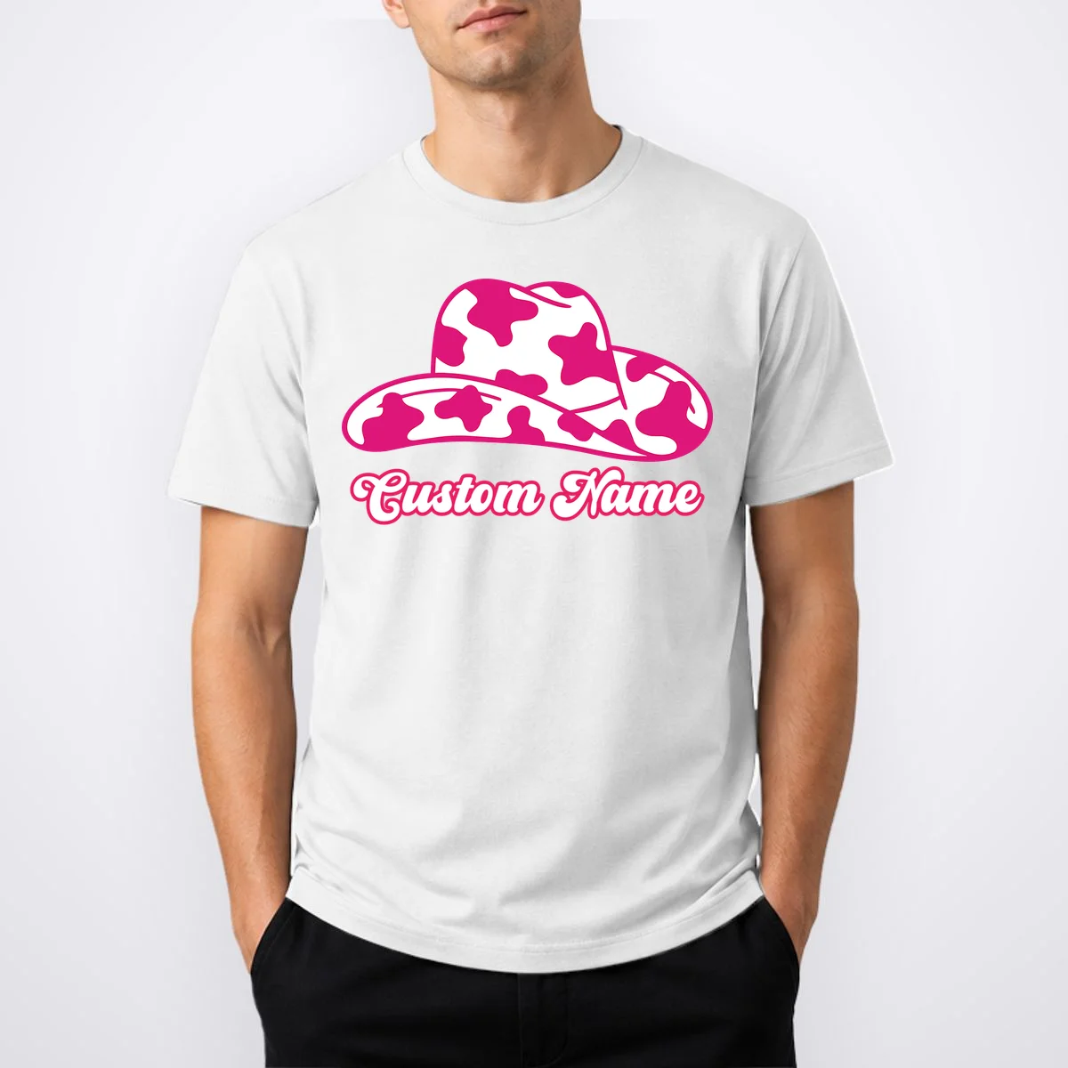 Custom Name Pink Cowgirl Girls Trip T-Shirt - Front 1
