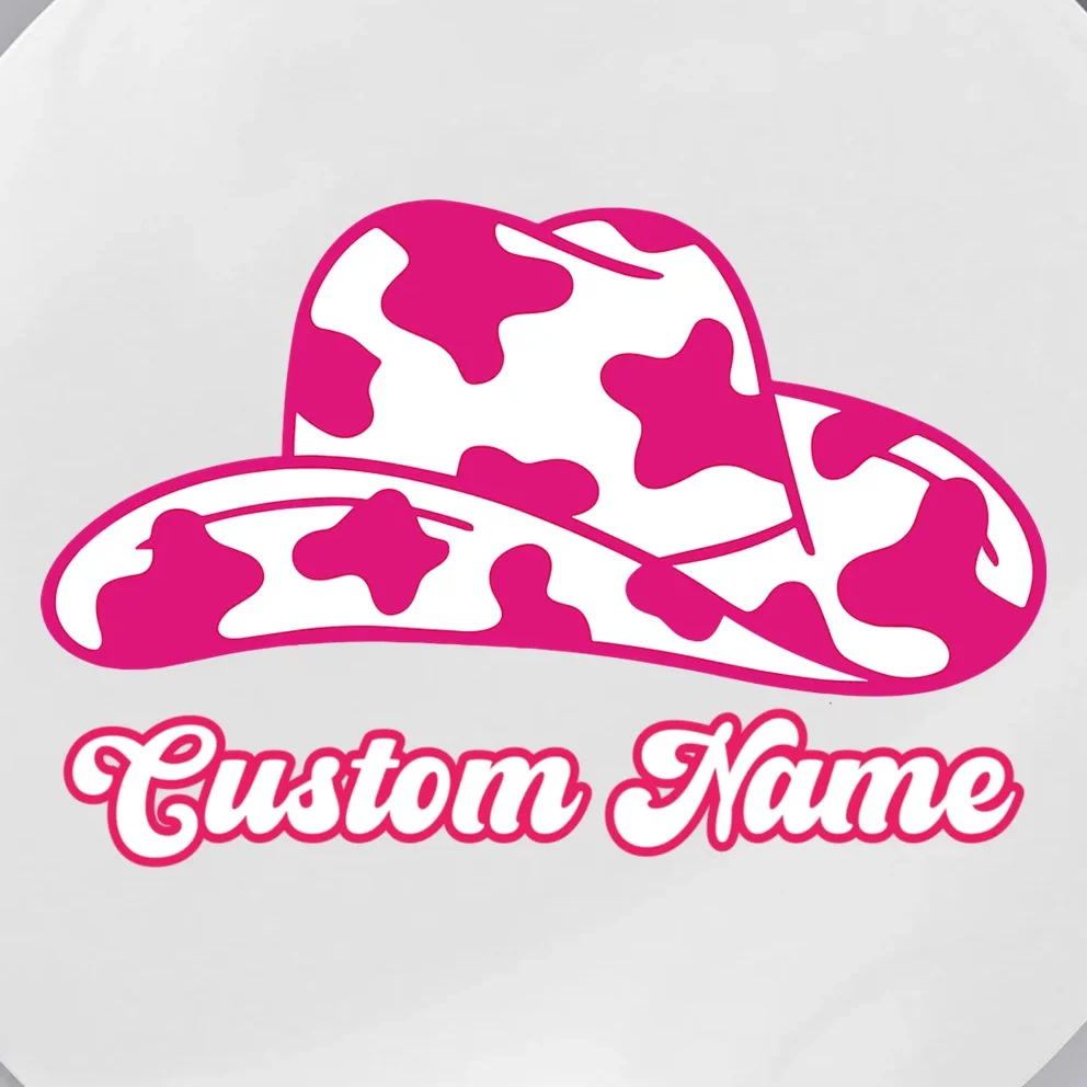 Custom Name Pink Cowgirl Girls Trip Button - Front - Close-up