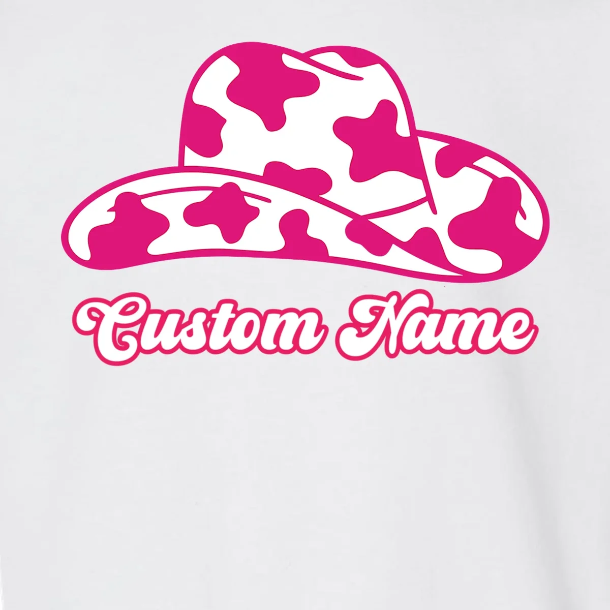 Custom Name Pink Cowgirl Girls Trip Toddler Sweatshirt - Front - Close-up