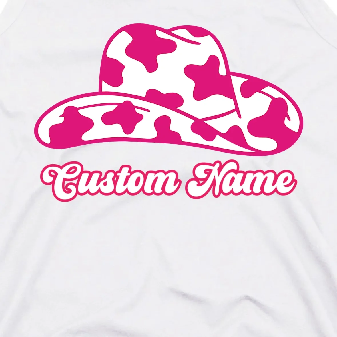 Custom Name Pink Cowgirl Girls Trip Men's Tank Top - Front - Close-up
