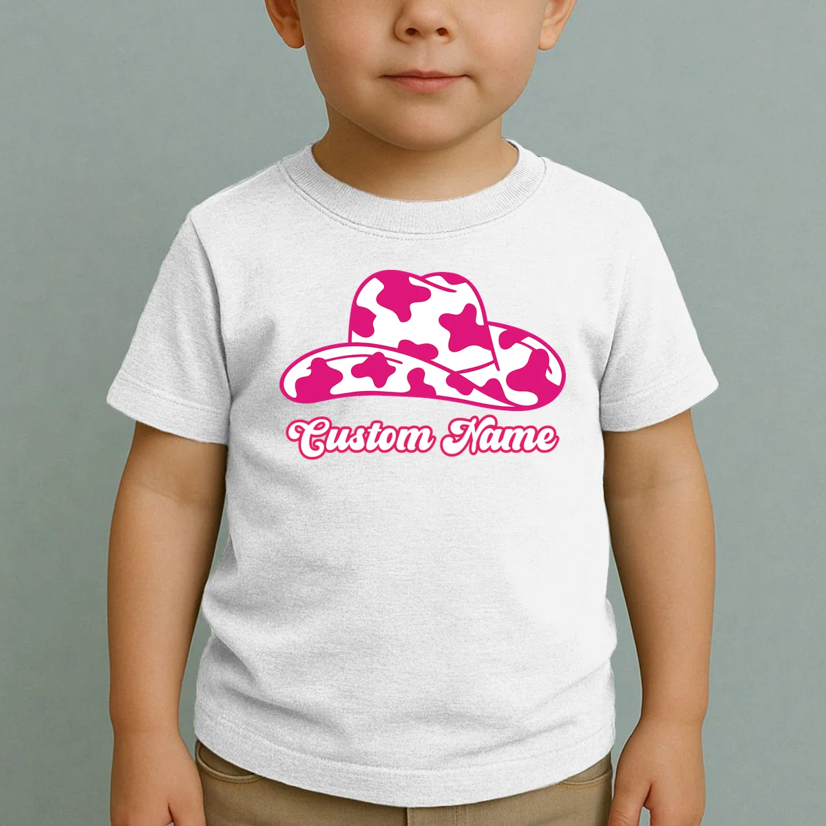 Custom Name Pink Cowgirl Girls Trip Toddler T-Shirt - Front 1