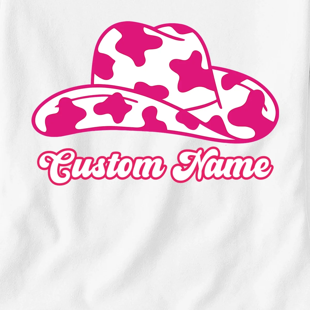 Custom Name Pink Cowgirl Girls Trip Women's T-Shirt - Front - Close-up