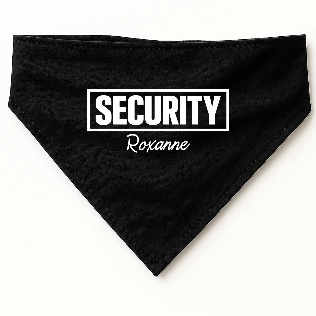Custom Name Security Halloween Costume Doggie Bandana - Front