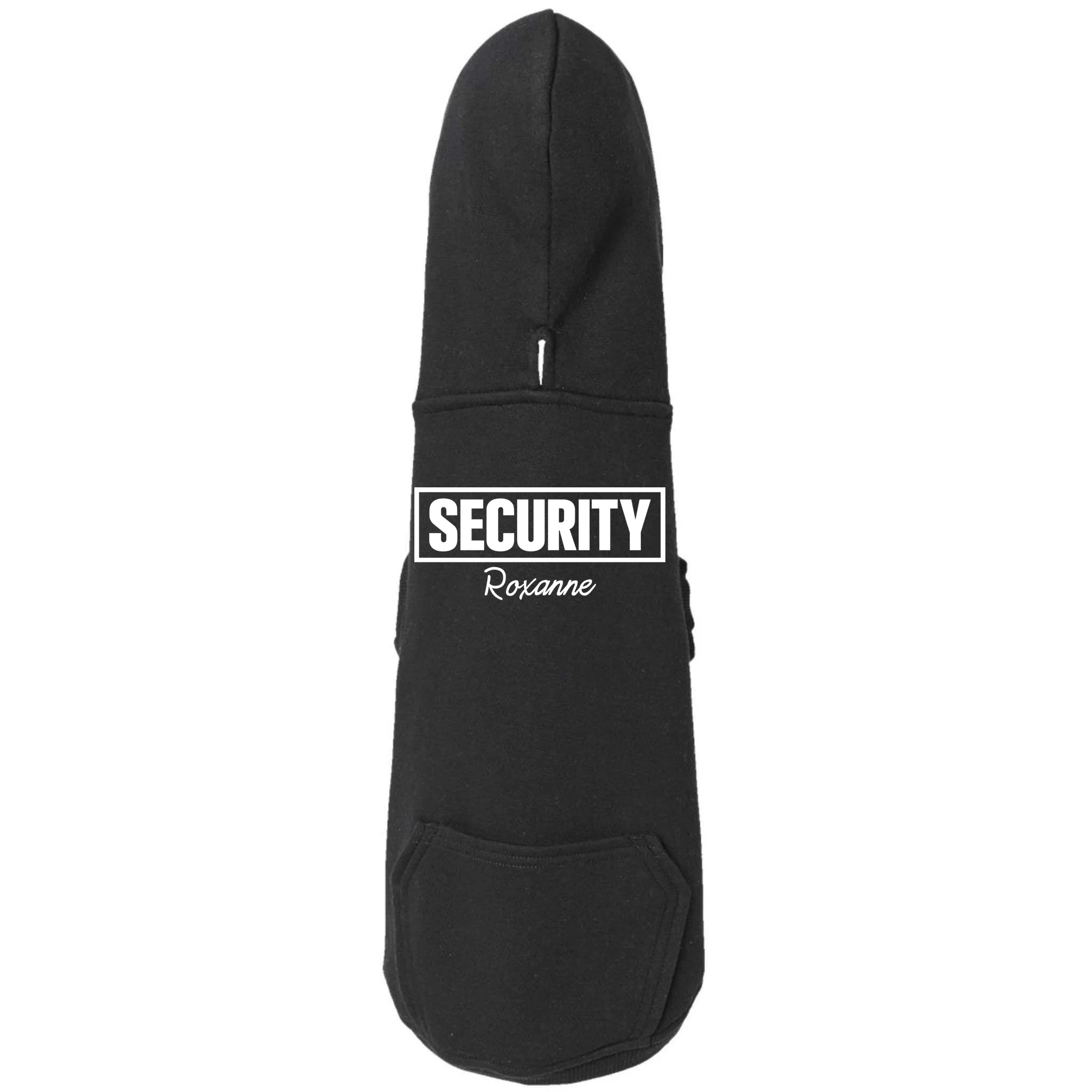 Custom Name Security Halloween Costume Dog Hoodie - Front