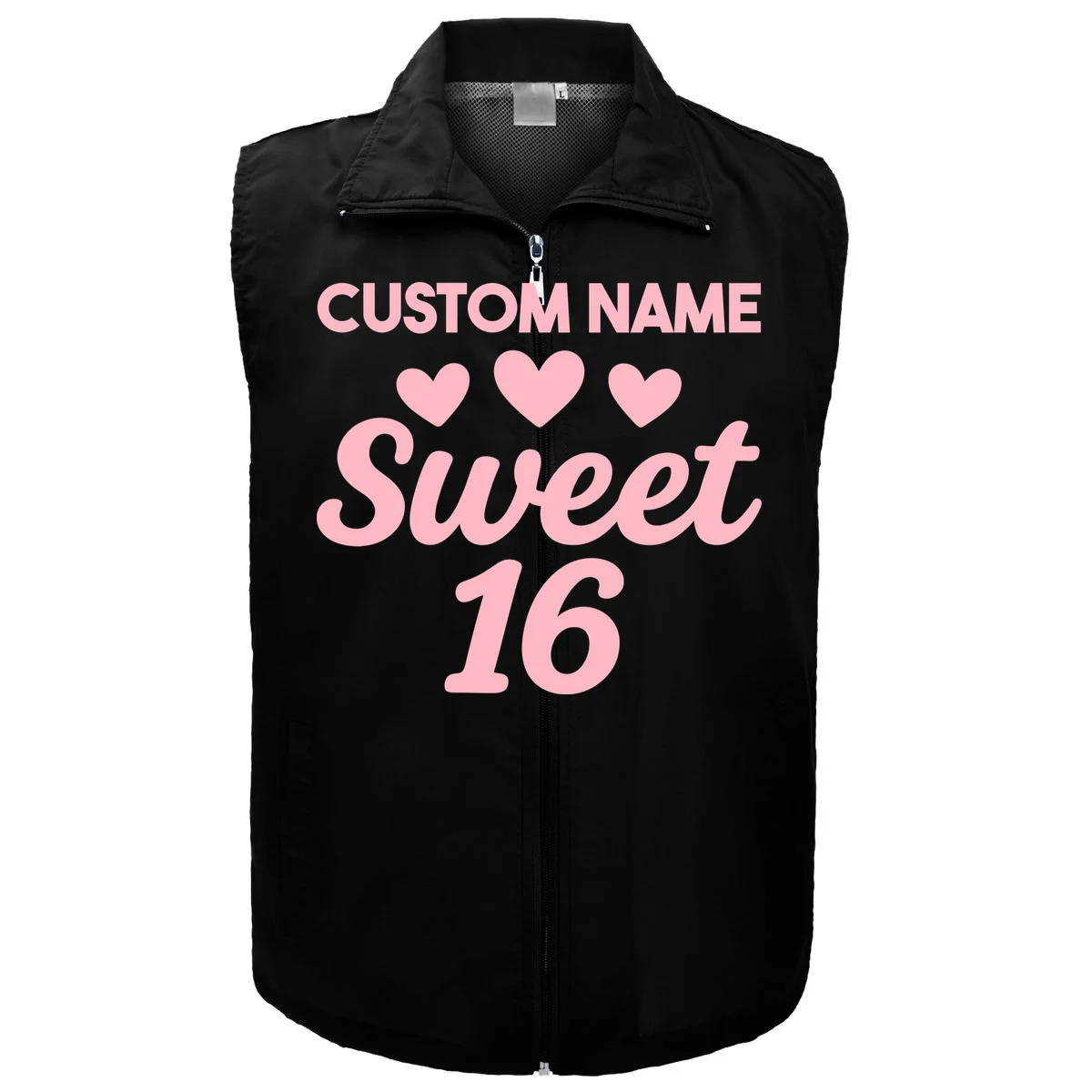 Custom Name Sweet 16 Men's Vest - Front