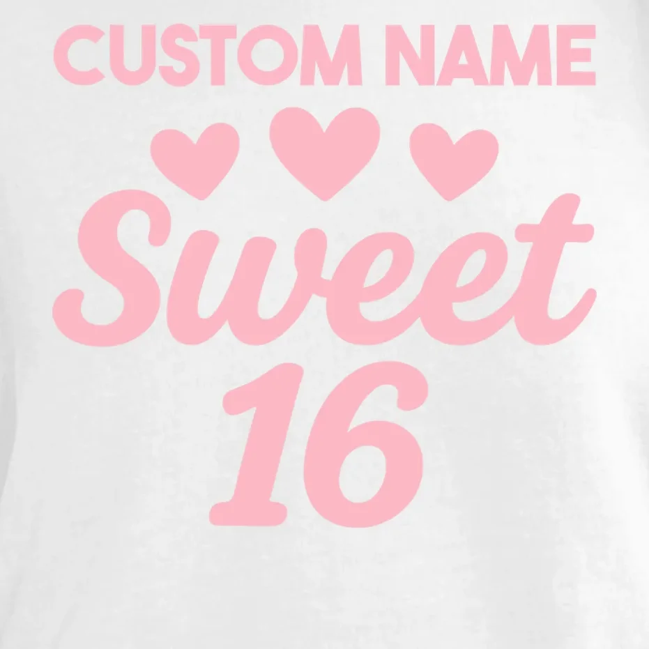Custom Name Sweet 16 Comfort Colors Unisex T-Shirt - Front - Close-up