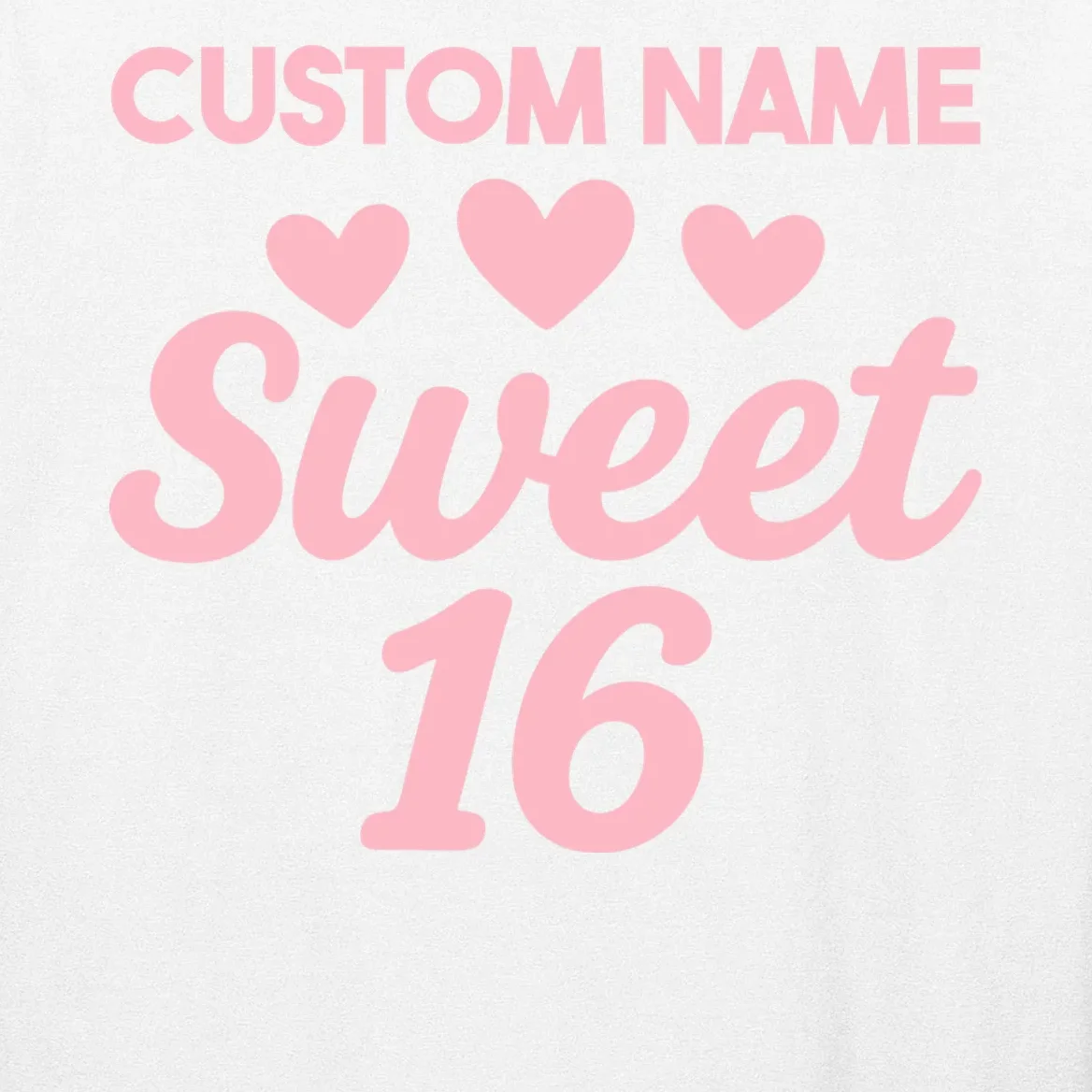 Custom Name Sweet 16 Men's Long Sleeve Shirt - Front - Close-up