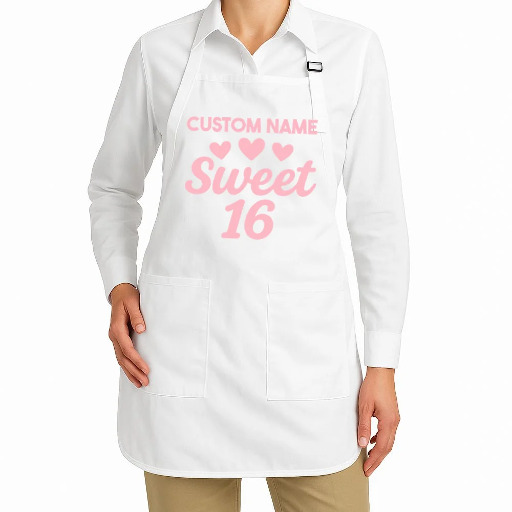 Custom Name Sweet 16 Apron - Front 1