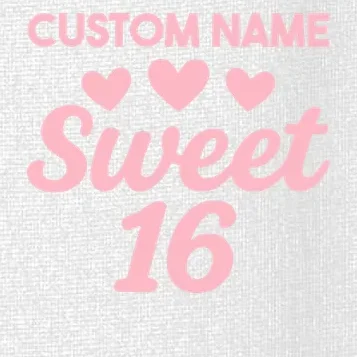 Custom Name Sweet 16 Women's Polo - Front - Close-up