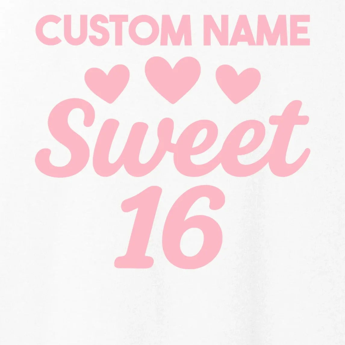 Custom Name Sweet 16 Women's Tank Top - Front - Close-up