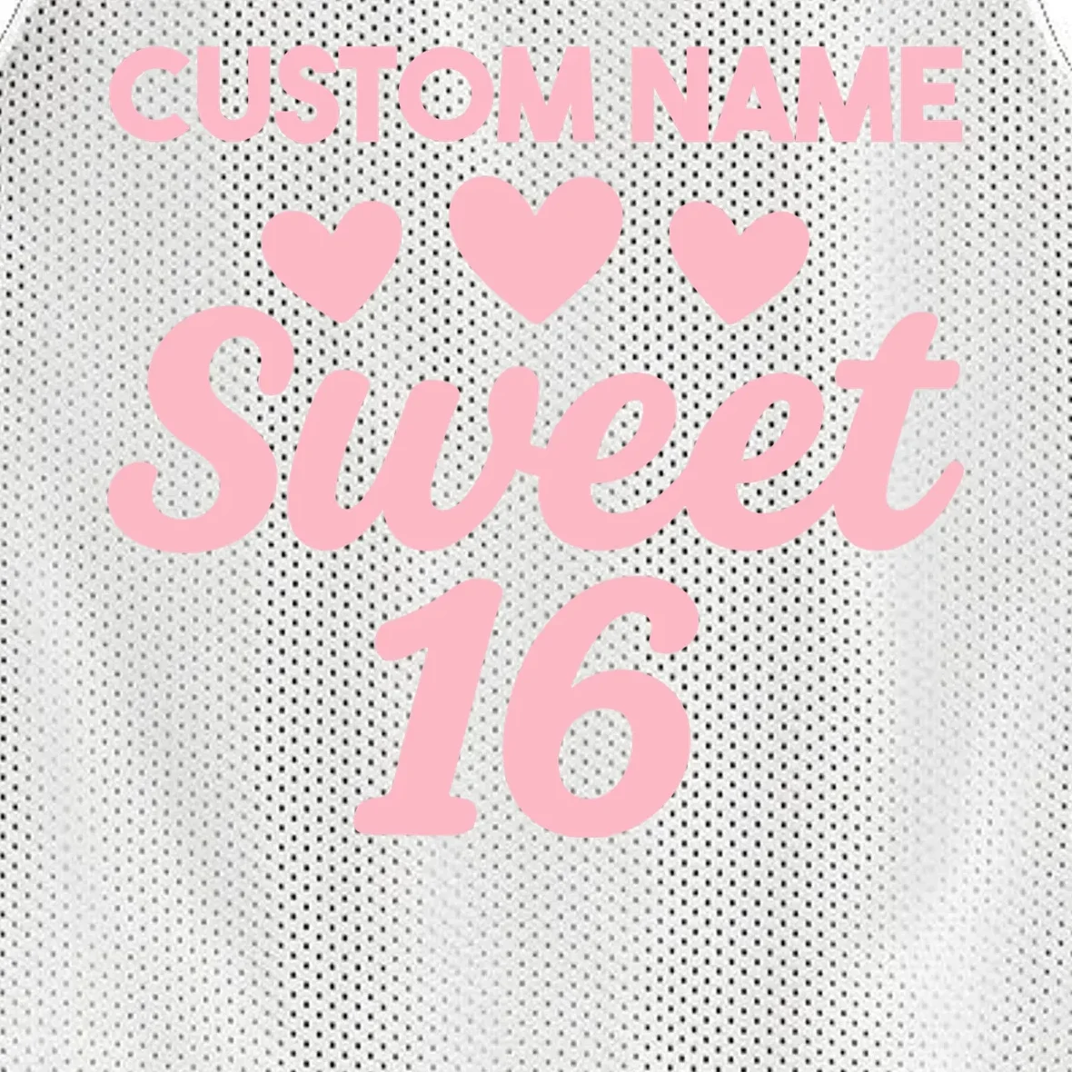 Custom Name Sweet 16 Men's Basketball Jersey - Front - Close-up