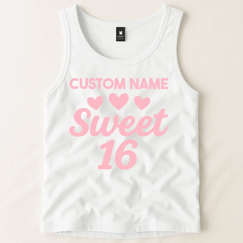 Custom Name Sweet 16 Men's Tank Top - Front 1