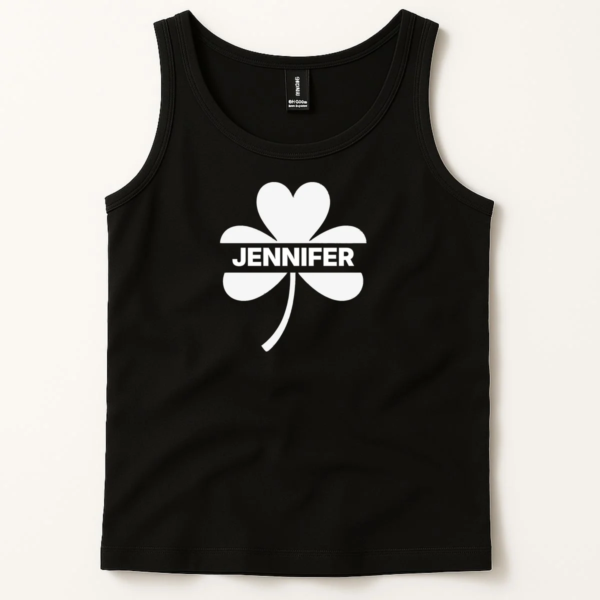 Custom Name Shamrock Custom St Patricks Day Tank Top - Front 1