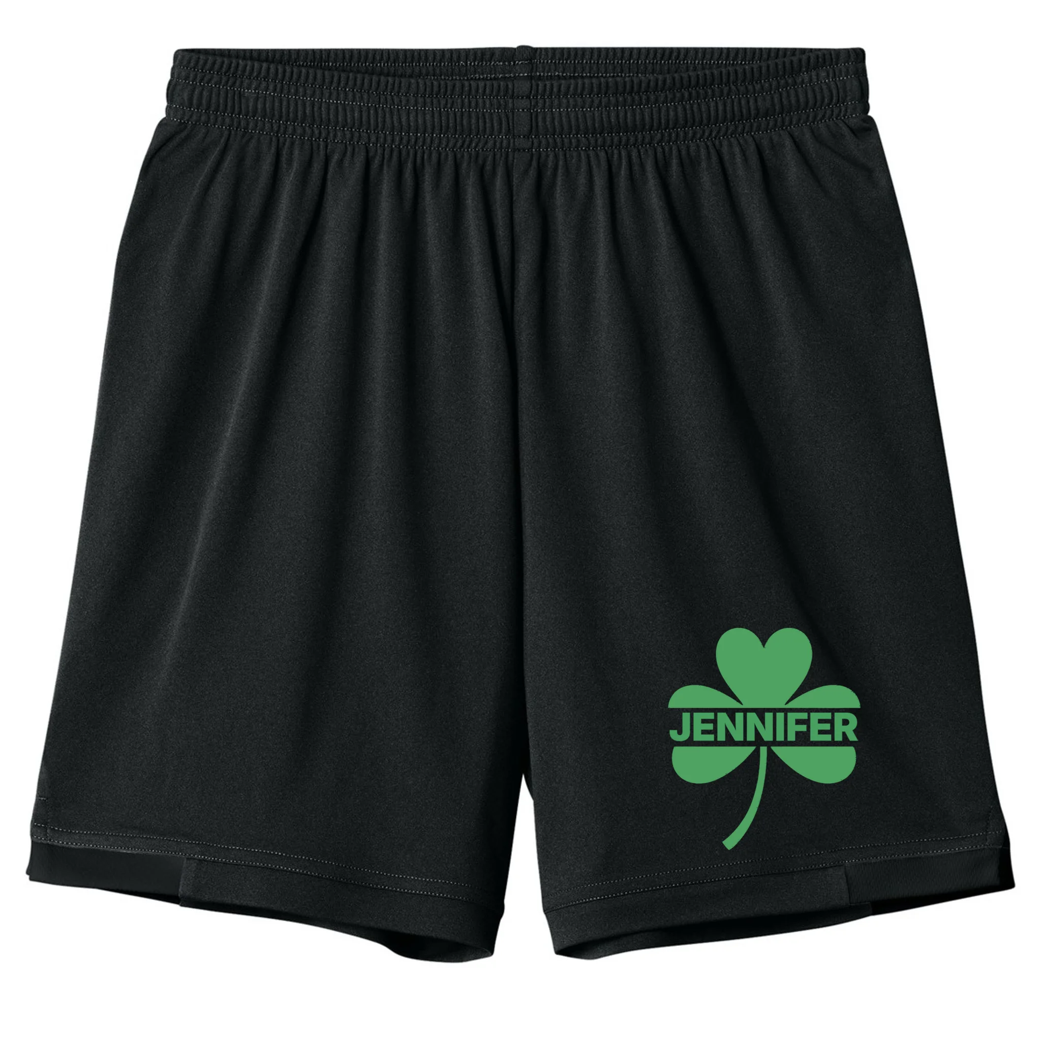 Custom Name Shamrock Cute Custom St Patricks Day Kids Shorts - Front