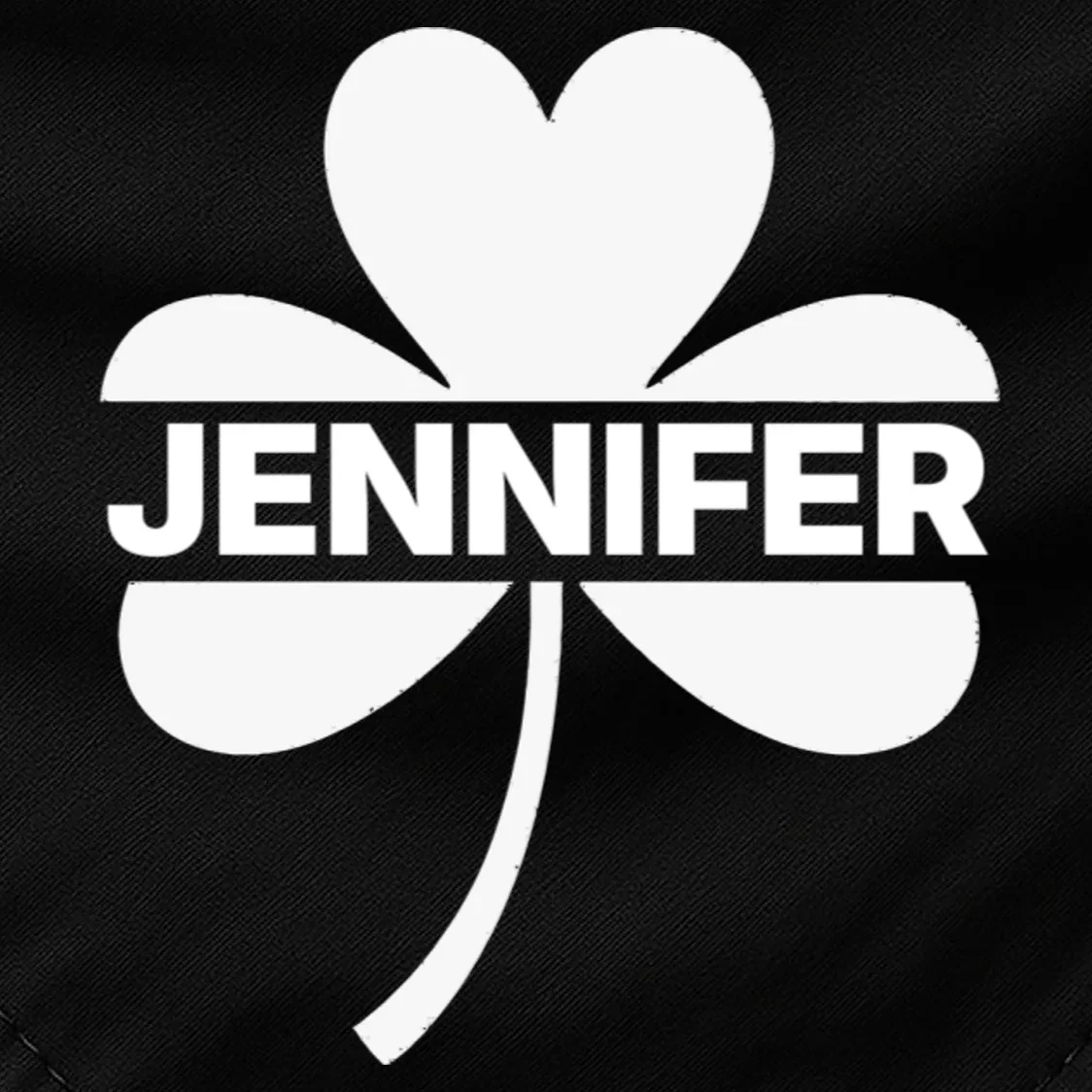 Custom Name Shamrock Cute Custom St Patricks Day Dog Bandana - Front - Close-up
