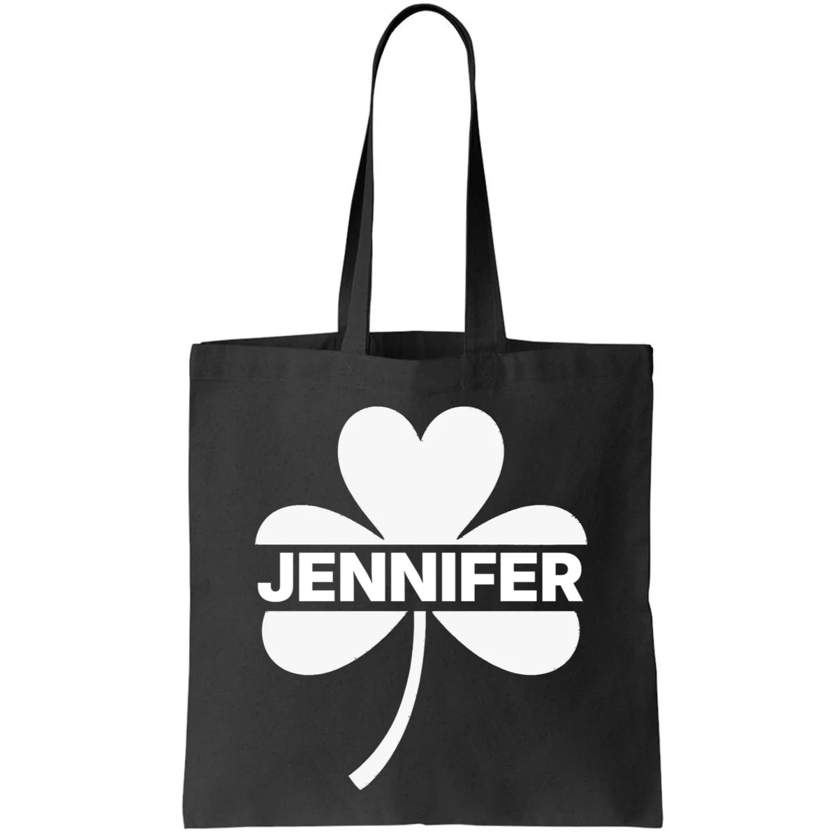 Custom Name Shamrock Cute Custom St Patricks Day Tote Bag - Front