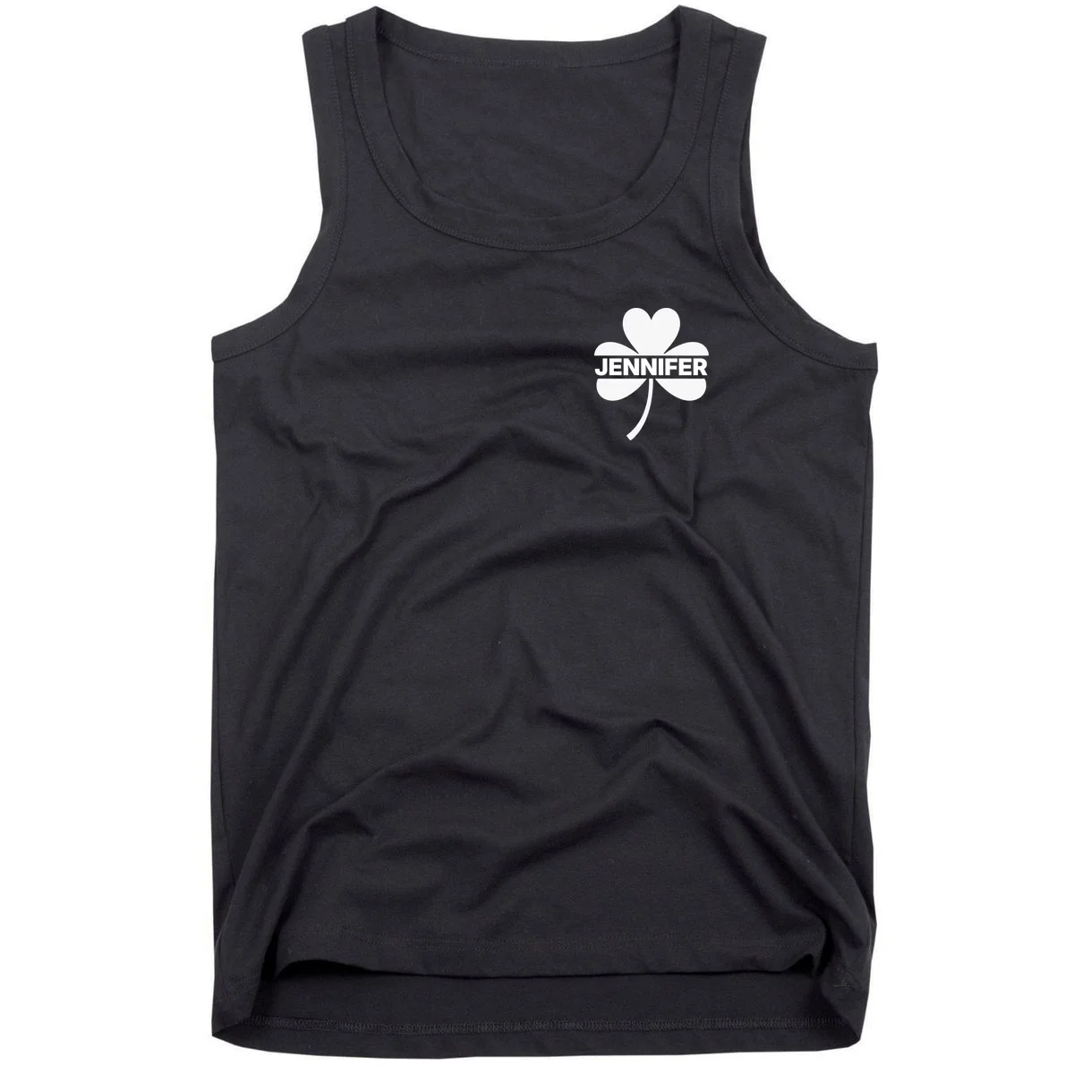 Custom Name Shamrock Cute Custom St Patricks Day Tank Top - Front