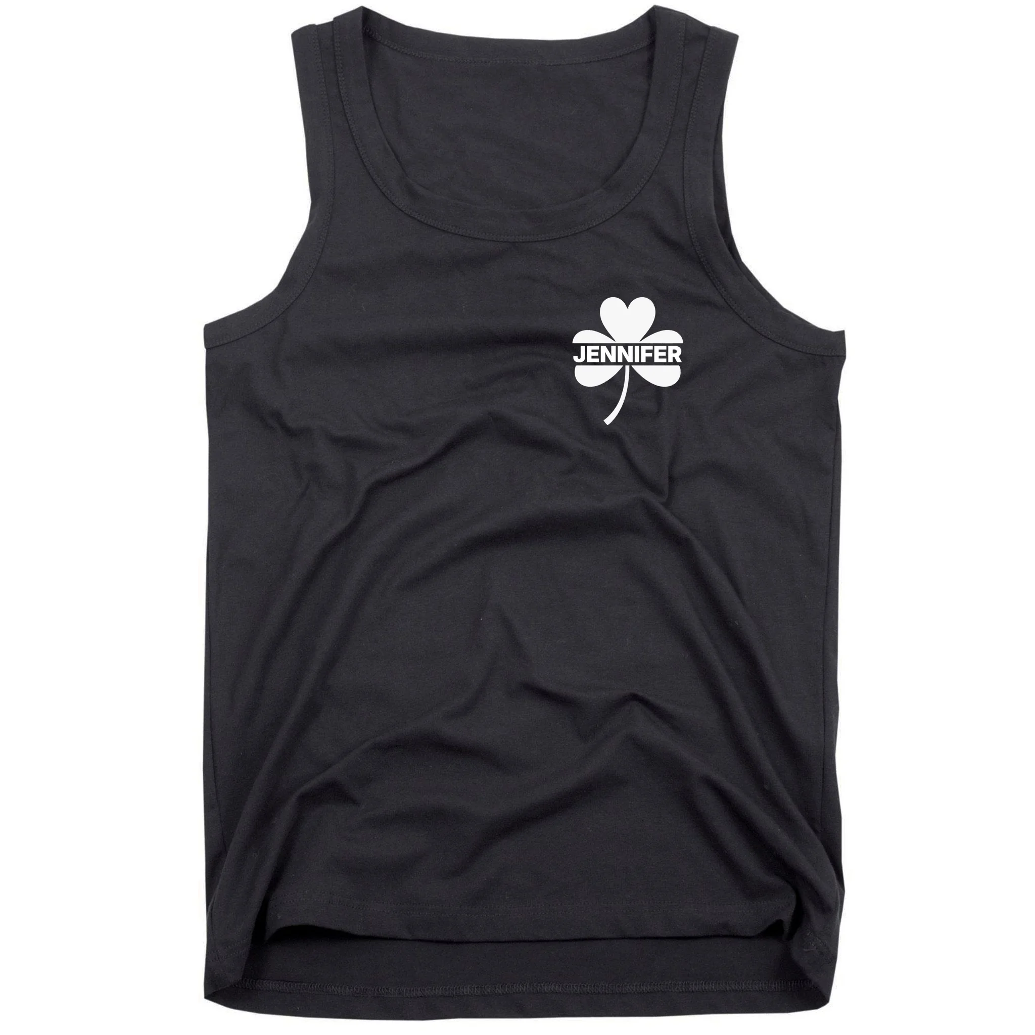 Custom Name Shamrock Cute Custom St Patricks Day Tank Top Front