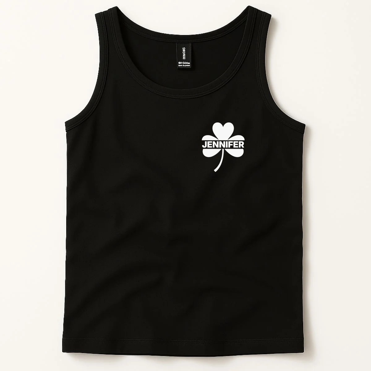 Custom Name Shamrock Cute Custom St Patricks Day Tank Top - Front 1