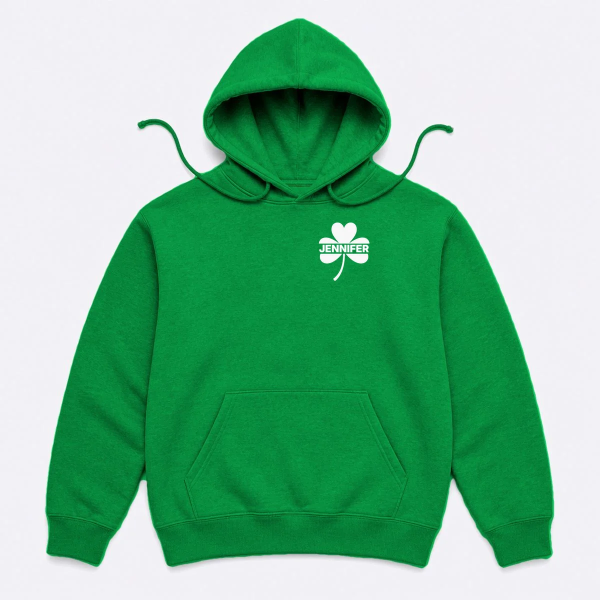 Custom Name Shamrock Cute Custom St Patricks Day Hoodie - Front