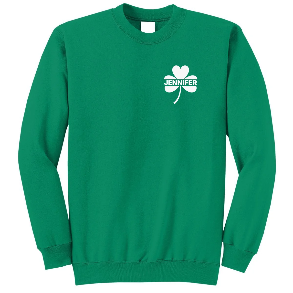 Custom Name Shamrock Cute Custom St Patricks Day Sweatshirt - Front
