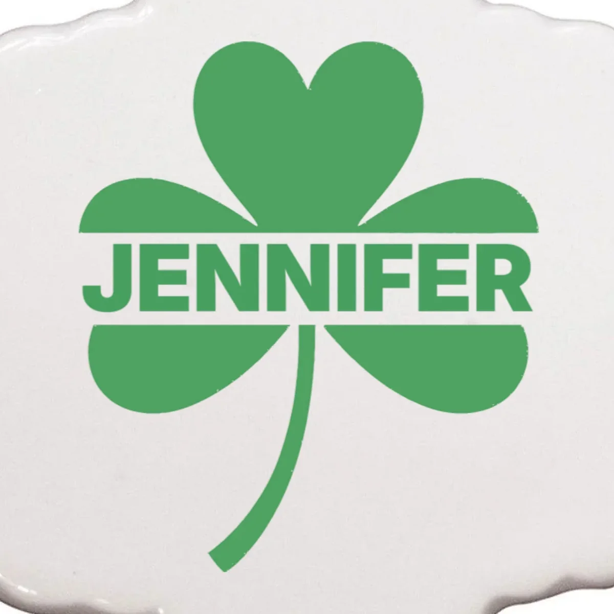 Custom Name Shamrock Cute Custom St Patricks Day Ornament - Front - Close-up