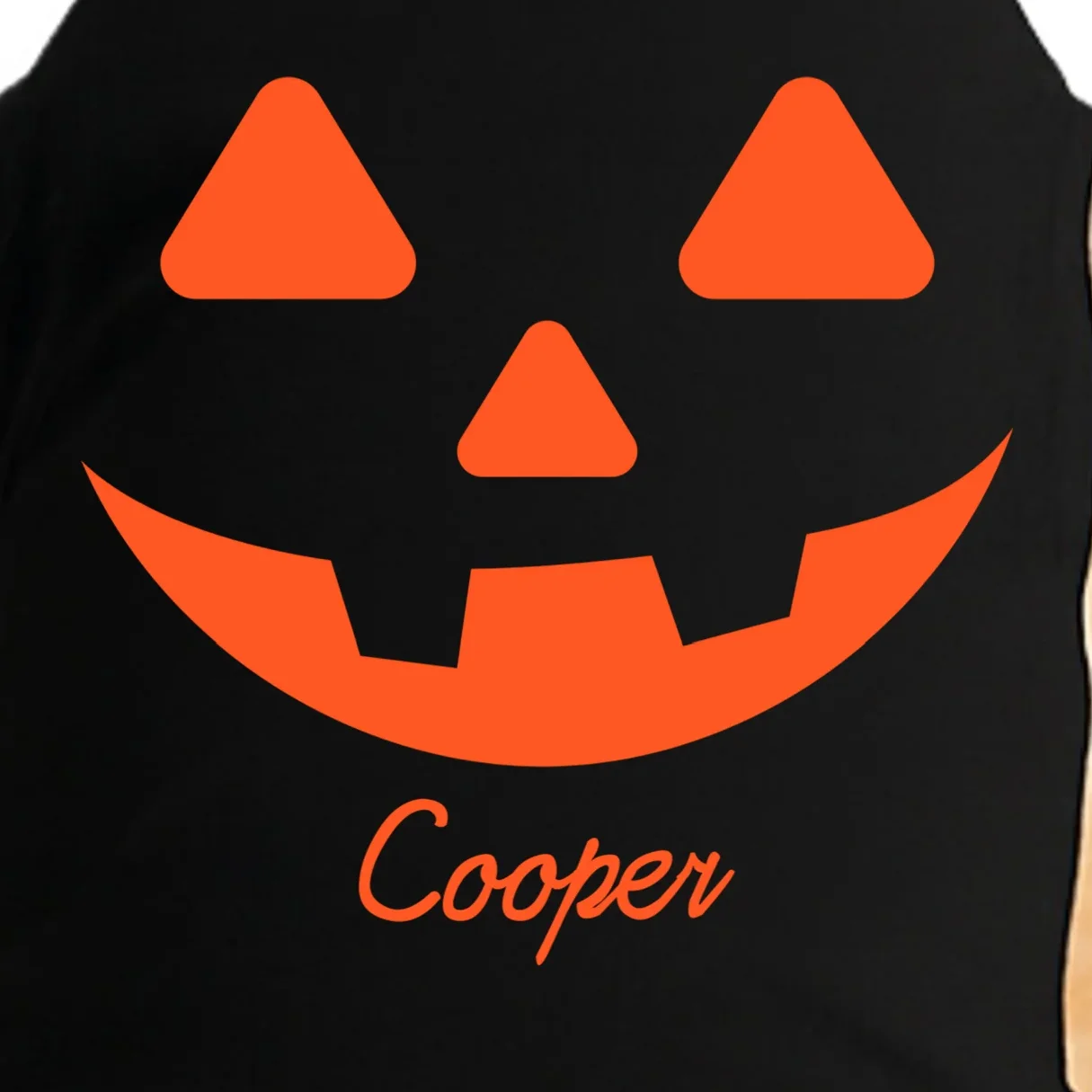 Custom Pumpkin Face Personalized Doggie Tank Halloween Costume - Front - Close-up