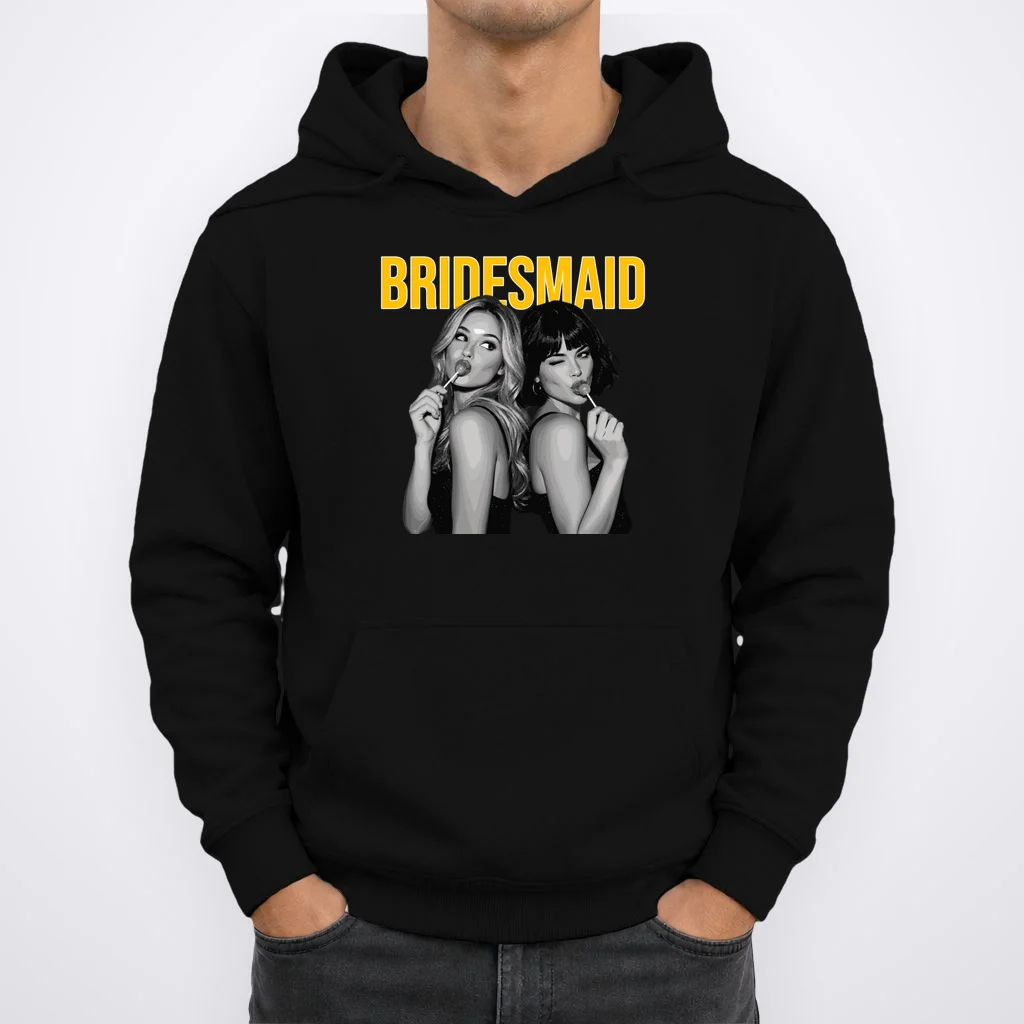 Custom Personalized Bridal Party Men's Hoodie - Front 1